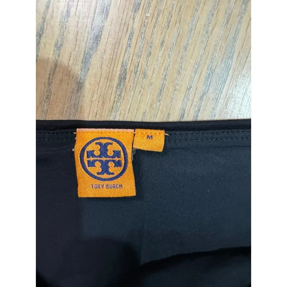 Tory Burch Miller low-rise bikini bottoms in black size med